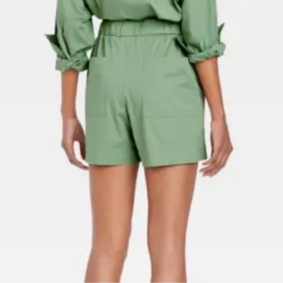 NWT A New Day High Rise Poplin Shorts - Picture 2 of 3